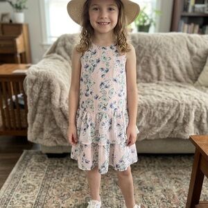 H&M Pink and Blue Floral dress